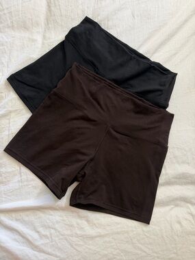 Aerie offline black & brown xl bike shorts like new